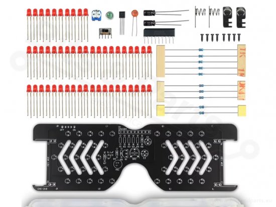 DIY LED Disco Glasses Kit Red